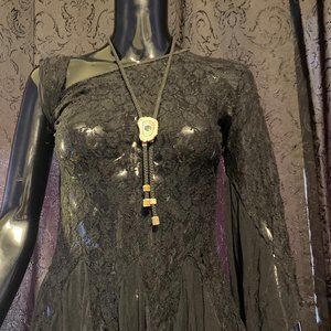 Signed Midnight Rider Bolo Tie Antelope Horn